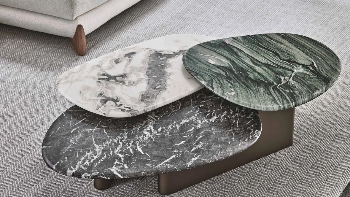 Tavolino con tre piani Callisto Mix di Porada