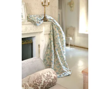 Tenda damascata Classici con fiori azzurri di Acro Texture