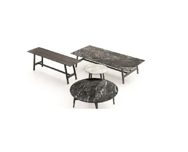 Tavolino Aany con top in marmo o legno di Ditre Italia