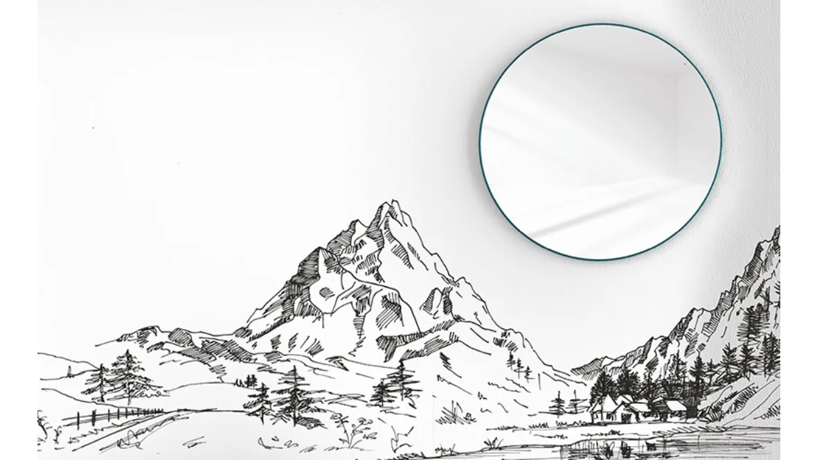 Specchio FullMoon di grandi dimensioni di Minotti Italia