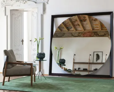 Specchiera con cornice in frassino Odino di Porada