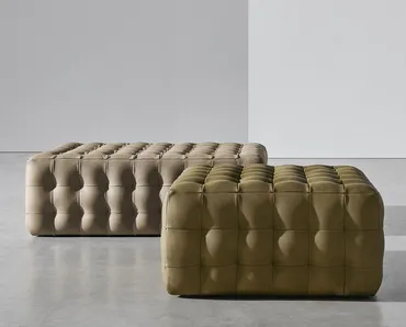 Pouf Chocolat imbottito e trapuntato di Twils