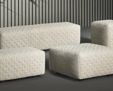 Pouf Intrecci in tessuto trapuntato di Bonaldo