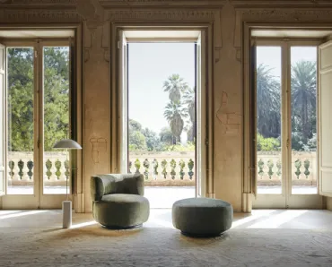 Pouf K-Waiting in tessuto di Kartell
