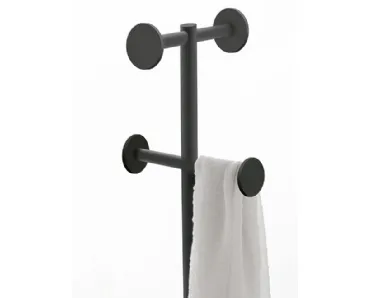 Appendiabiti elegante laccato Nero Stand App di Caos Creativo by Rossi&Co