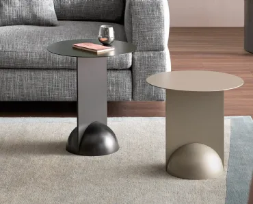 Tavolino rotondo di design Combination in metallo di Bonaldo
