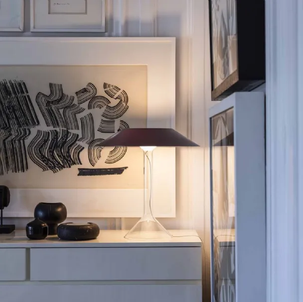 Lampada da tavolo Chapeaux in vetro e metallo di Foscarini