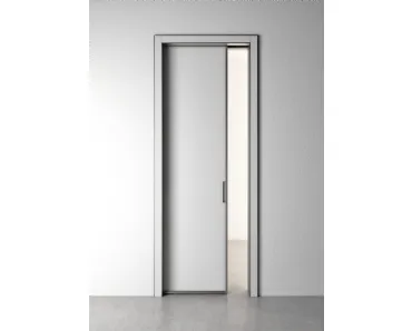 Porta per interni scorrevole in vetro bianco con telaio in alluminio Prima di Albed