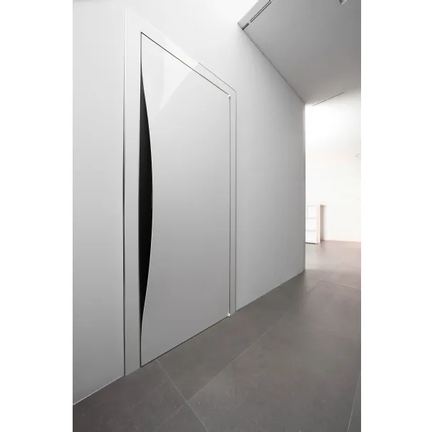 Porta battente per interni Blow in legno laccato Bianco di Albed