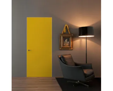 Porta battente per interni Integra in laccato Giallo di Albed