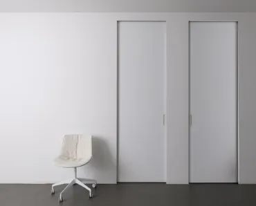 Porta per interni scorrevole Quadra in laccato Bianco di Albed