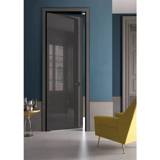 Porta per interni Ri Trait in Vetro con telaio in alluminio di Albed