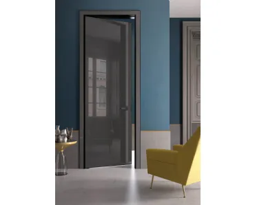 Porta per interni Ri Trait in Vetro con telaio in alluminio di Albed