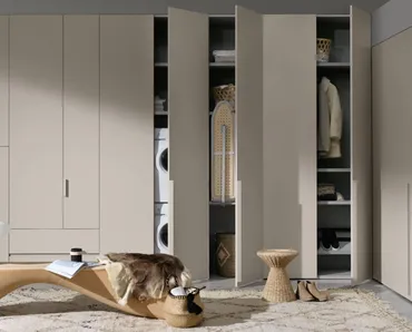 Armadio con ante battenti Alterna Plana Cachemire di Zalf