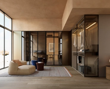 Cabina Armadio Aria Telaio di Kristalia