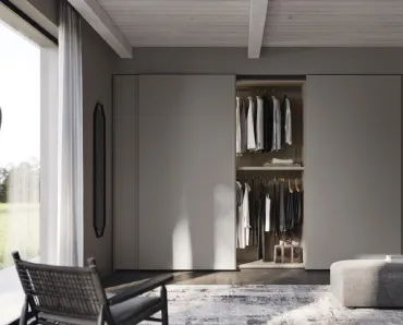 Armadio di design con anta scorrevole Line di Fimar