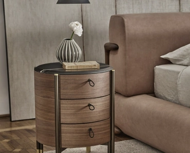 Comodino Bayus Tondo 3 di Porada