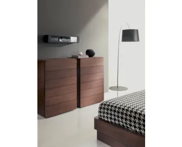 Cassettiera in legno con bordi arrotondati Icaro di Fimar