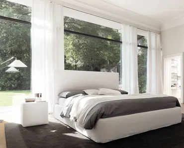 Letto in tessuto con testiera Blo 118 di Desirèe