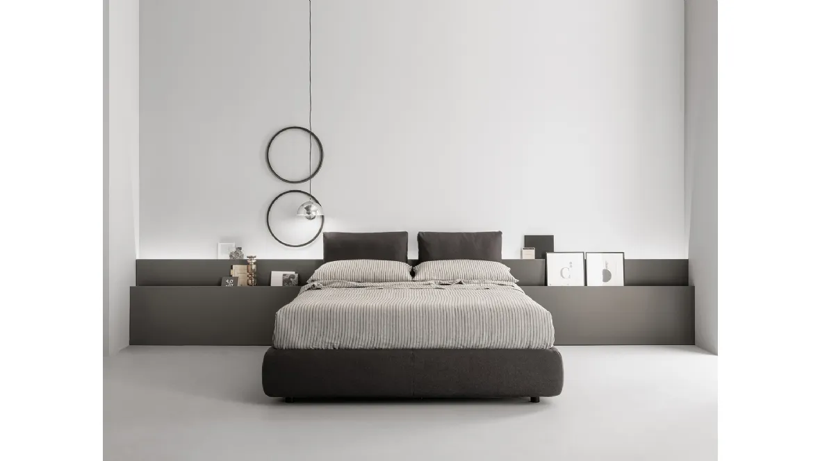 Letto Let'space in tessuto imbottito di Caccaro