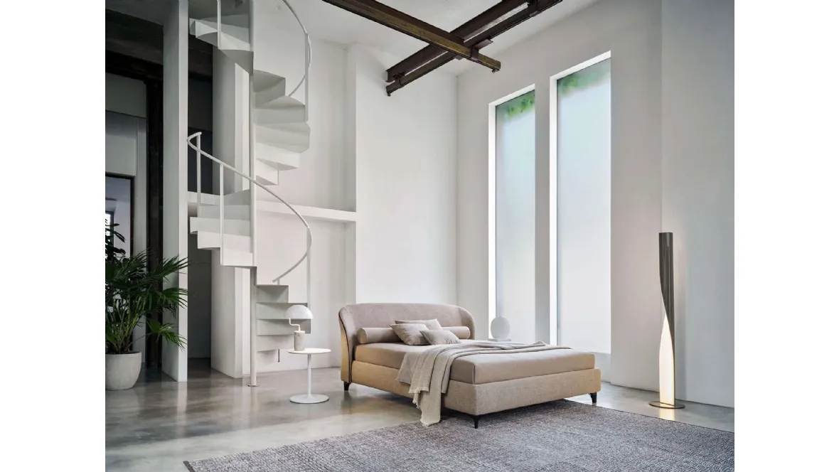 Letto in tessuto con testiera Carnaby di Twils