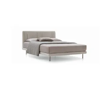 Letto in tessuto con testiera plissettata Chloè Luxury di Ditre Italia