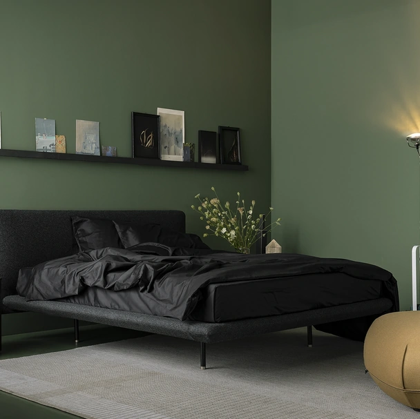 Letto in tessuto Clapis di Kristalia