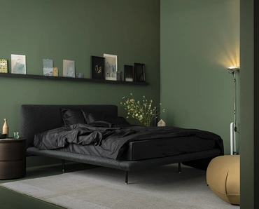 Letto in tessuto Clapis di Kristalia