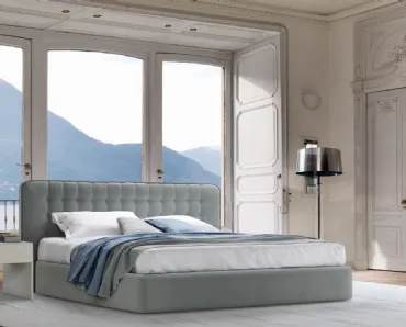 Letto in tessuto con testiera trapuntata Dedalo di Desirèe