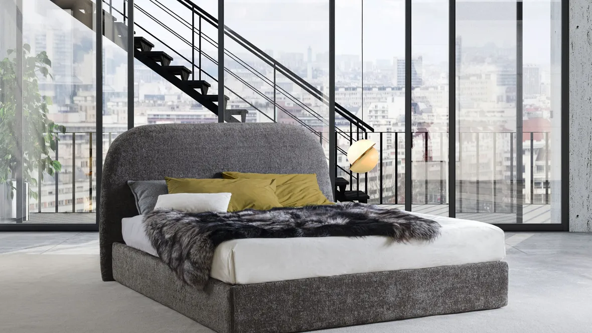 Letto in tessuto imbottito Gilbert Fox Italia