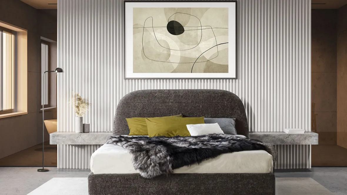 Letto in tessuto imbottito Gilbert Fox Italia