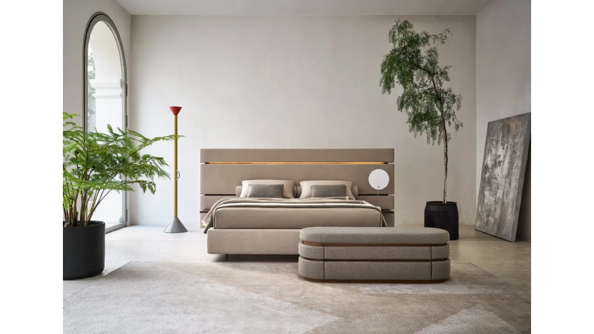 Letto matrimoniale Infinito con box contenitore di Twils