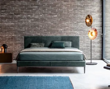 Letto in tessuto imbottito Max Basso di Twils
