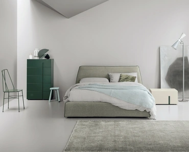 Letto imbottito Pearl di Kristalia
