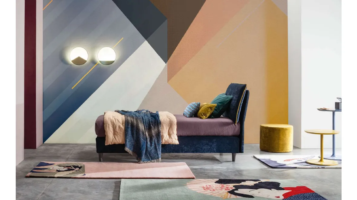 Letto Singolo in tessuto Blanca di Twils