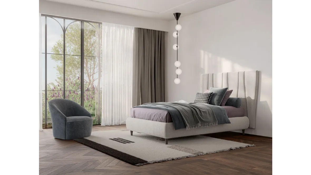 Letto singolo Boiserie Flute di Twils