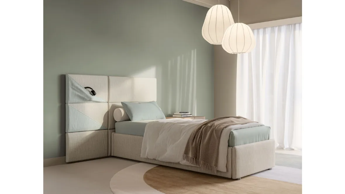 Letto singolo con box contenitore Boiserie Marlene di Twils