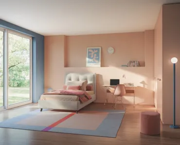 Letto singolo imbottito Venus di Twils