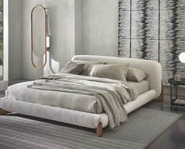 Letto imbottito Softbay di Porada