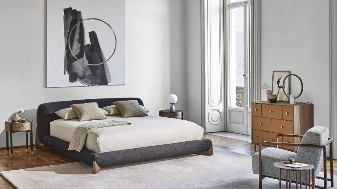 Letto imbottito Softbay di Porada