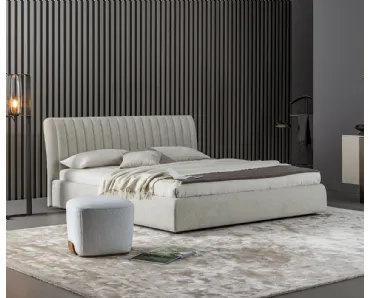 Letto in tessuto imbottito con box contenitore Tonight di Bonaldo