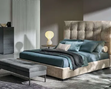 Letto con testiera Max Capitonné Alto di Twils