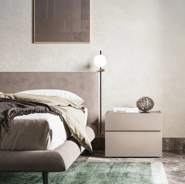 Letto in tessuto imbottito Blunt di Zalf