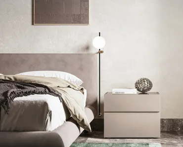 Letto in tessuto imbottito Blunt di Zalf