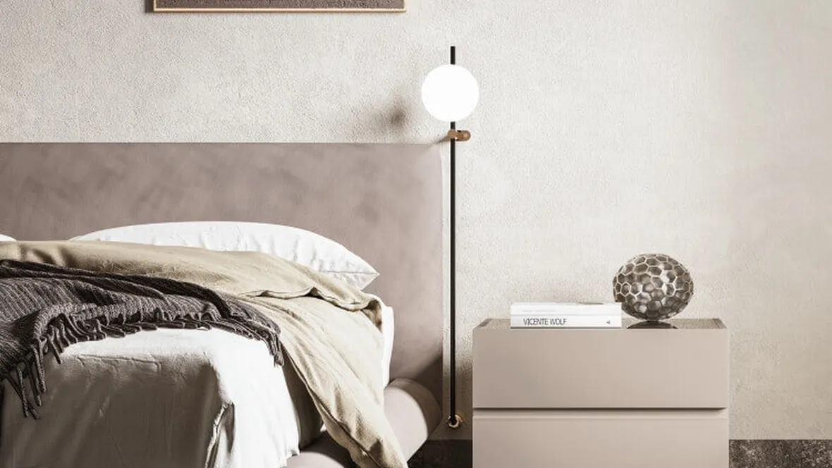 Letto in tessuto imbottito Blunt di Zalf