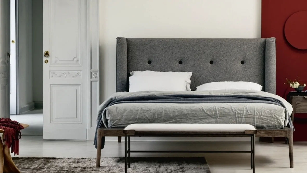 Letto imbottito Ziggy Bed di Porada