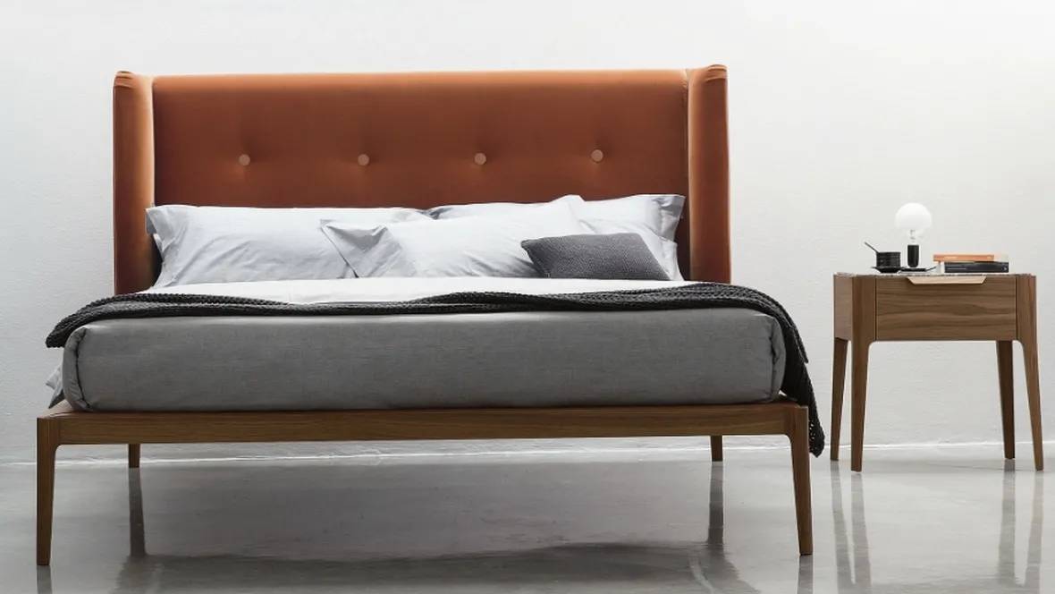 Letto imbottito Ziggy Bed di Porada