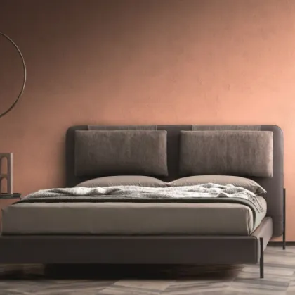 Letto in tessuto con testiera Rada di Pianca