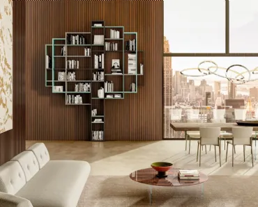 Libreria componibile 30mm 1226 ad Albero in laccato opaco di Lago