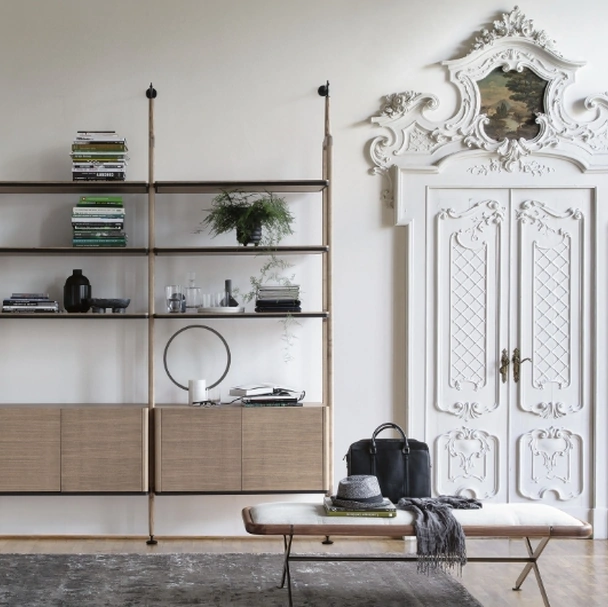 Libreria a muro Aria di Porada